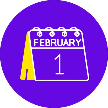 Şubat 2 ve, takvimdeki simge tek takvim