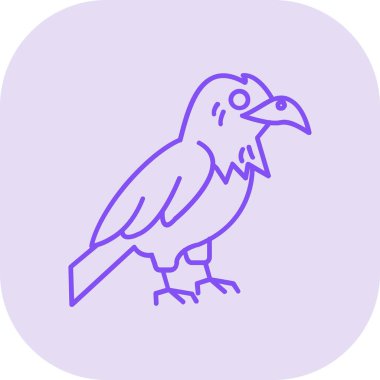 Papağan. Web simgesi basit illüstrasyon