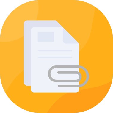 belge simgesi ve vektör illüstrasyonu beyaz arkaplanda izole edildi