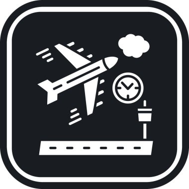 uçak ikonu vektör illüstrasyonu