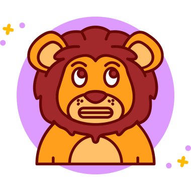 Sevimli aslan çizgi film karakteri