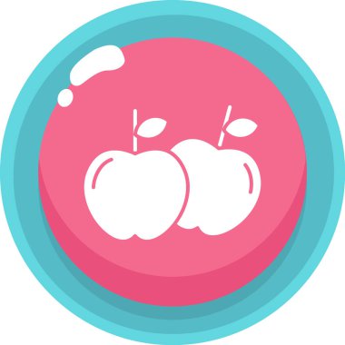 elma ikonu vektör illüstrasyonu