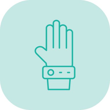 Tıbbi eldiven çizgisi simgesi olan el