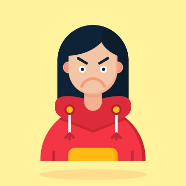 Kızgın kadın. çizgi film karakteri