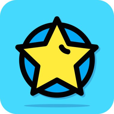 yıldız simgesi soyut bir grupta izole edildi