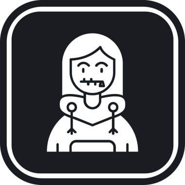 vektör çizimi, hayaletin basit simge tasarımı