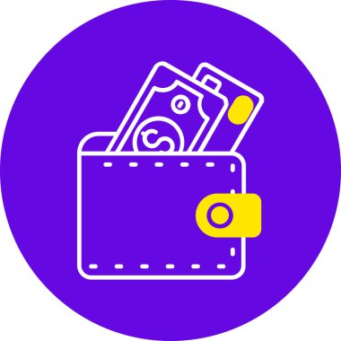 cüzdan ikonu vektör illüstrasyonu