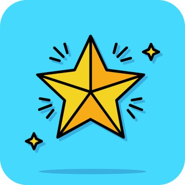 Yıldız simgesinin vektör illüstrasyonu