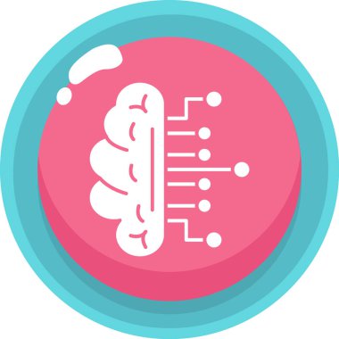 Beyin simgesi modern, vektör illüstrasyonu