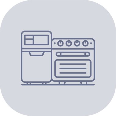 Mutfak fırını renkli simge