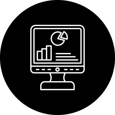 vektör lcd simgesi illüstrasyonu