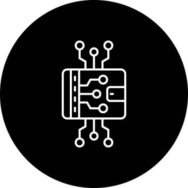 devre kartı simgesi, vektör illüstrasyonu