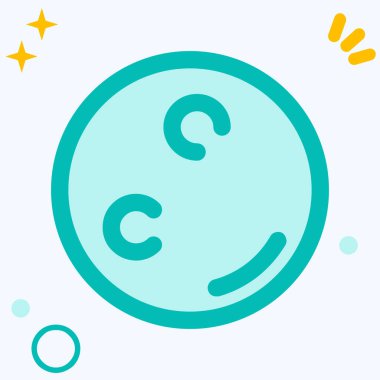 Çemberdeki bir gülümseme simgesinin vektör çizimi