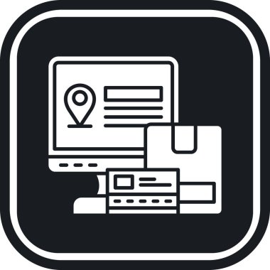 konum haritası simgesi, vektör illüstrasyonu