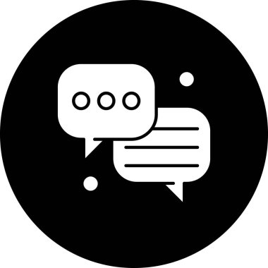 konuşma balonu simgesi, vektör illüstrasyonu