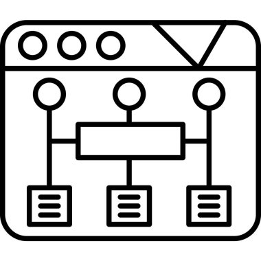 Sunucu. Web simgesi basit tasarım