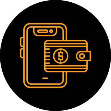 cüzdan ikonu vektör illüstrasyonu