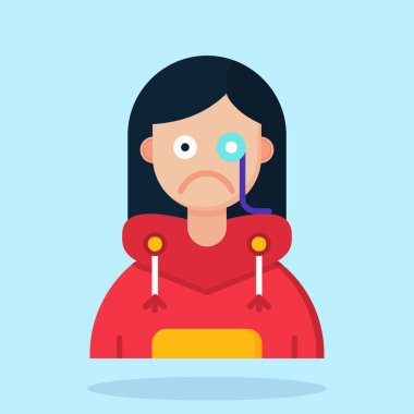 Kış elbiseleri hüzünlü kız