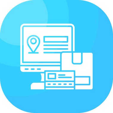 konum haritası pin simgesi ana hat biçiminde