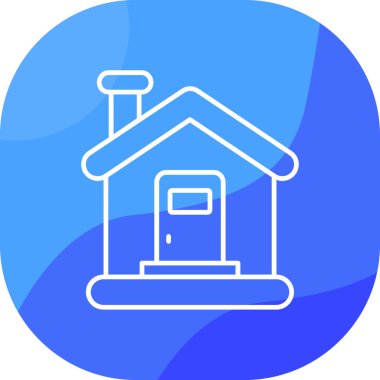 Bir ev simgesinin vektör illüstrasyonu