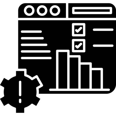 iş yönetimi simgesi, vektör illüstrasyonu