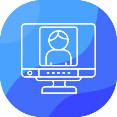 Bilgisayar. Web simgesi basit illüstrasyon