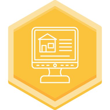 Ev. Web simgesi basit illüstrasyon