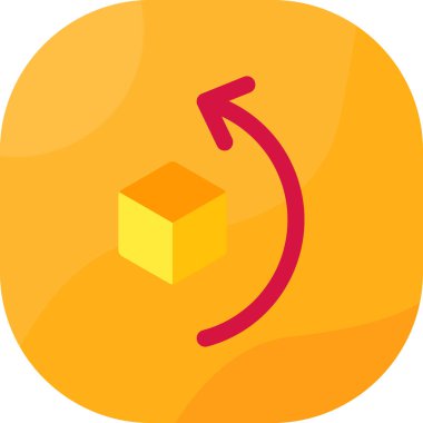 Küp. Web simgesi basit tasarım