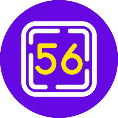 585 simgesi, basit vektör illüstrasyonu