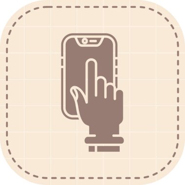 Bir smartphone simge vektör çizim