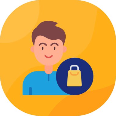 erkek çantası alışveriş simgesi düz stil