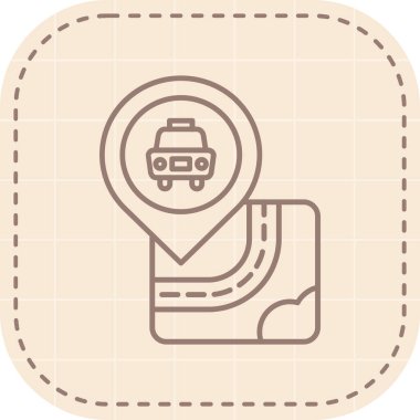 Harita işaretleyici simgesinin vektör illüstrasyonu