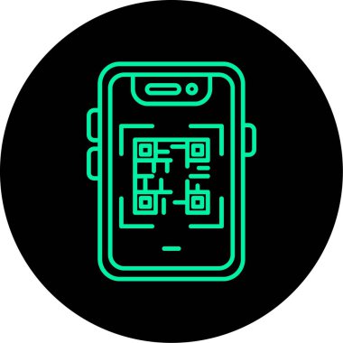 Kod tarama kodu vektör illüstrasyonu