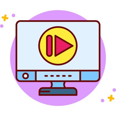 ortam simgesi, vektör illüstrasyonlu bilgisayar