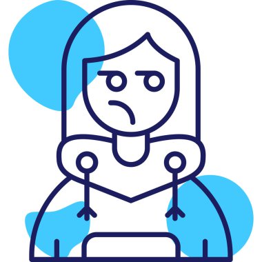 Kadın ağlama ikonu, taslak tarzı