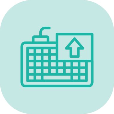 Bilgisayar klavyesi simgesi. düz dizayn.