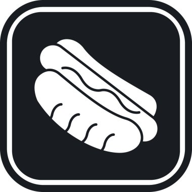 Sosis. Web simgesi basit illüstrasyon