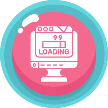 Yükleniyor. Web simgesi basit illüstrasyon