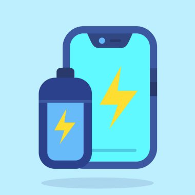 Telefon batarya vektör çizim