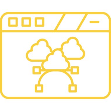 Veri Depolama simgesi, vektör illüstrasyonu