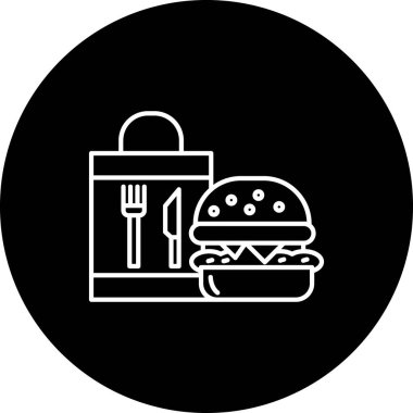 Hamburger ve hamburger, fast food vektör çizimi