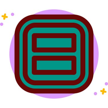 Güzel ve güzel bir ikonun vektör çizimi