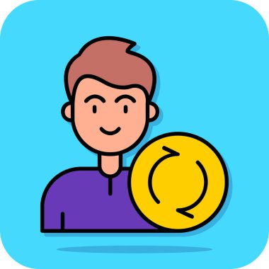 Elinde top ve cep telefonu olan genç bir adam. karalama el çizilmiş çizgi film vektör çizimi