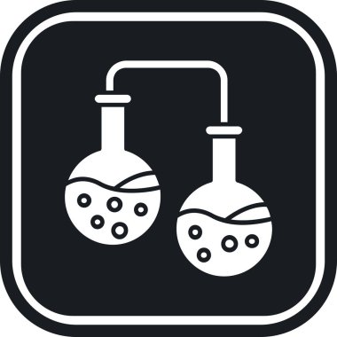 Kimyasal matara. Basit illüstrasyon