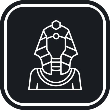 Mısırlı Mısırlı Mısırlı. Anahat tarzında Mısır ikonu.