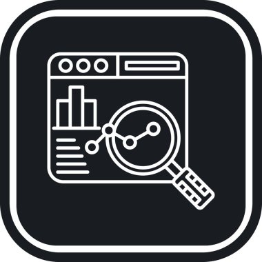 Veri analiz simgesi, vektör illüstrasyonu