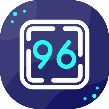 Dokuz numaralı simge, vektör illüstrasyonu