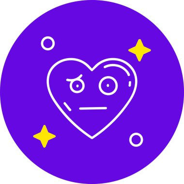 Kalp ikonu vektör illüstrasyonu