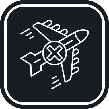 uçak seyahat düzlemi simgesi ana hat biçiminde