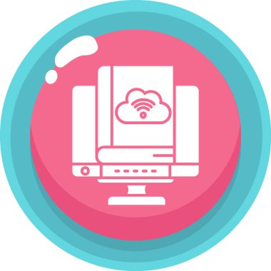 Bulut. Web simgesi basit illüstrasyon